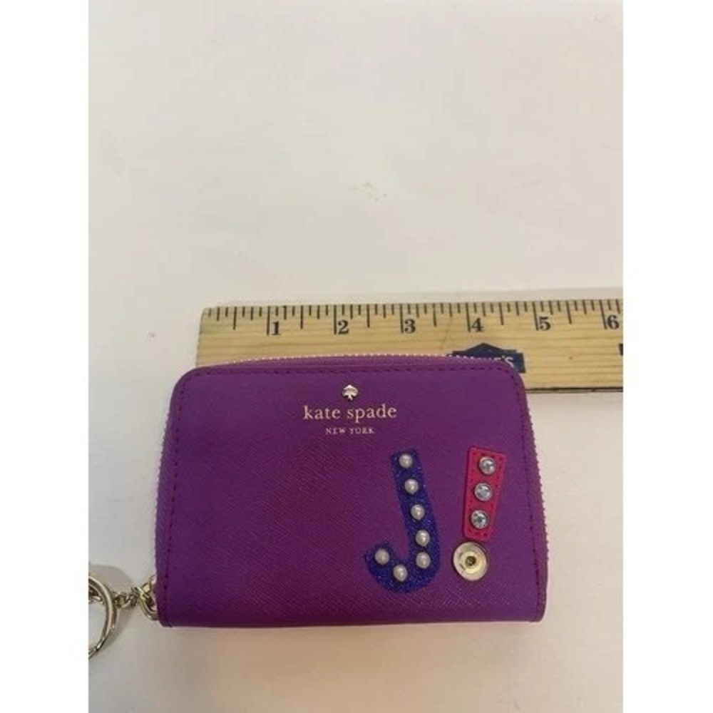 Kate Spade ZipAround Initial Wallet J! Jenny Jessica Jasmine Women 4.5"x3" China - Picture 6 of 13